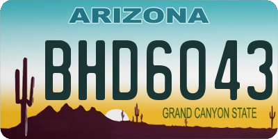 AZ license plate BHD6043