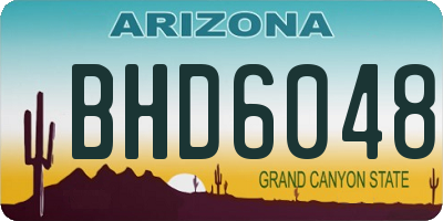 AZ license plate BHD6048