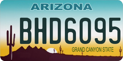 AZ license plate BHD6095
