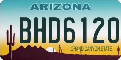 AZ license plate BHD6120