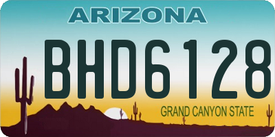 AZ license plate BHD6128