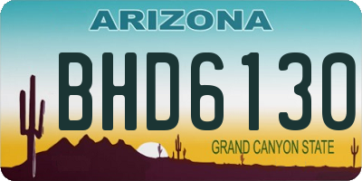 AZ license plate BHD6130