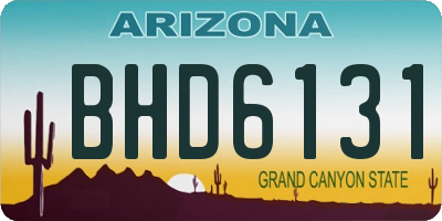AZ license plate BHD6131