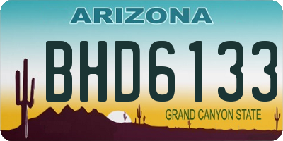 AZ license plate BHD6133