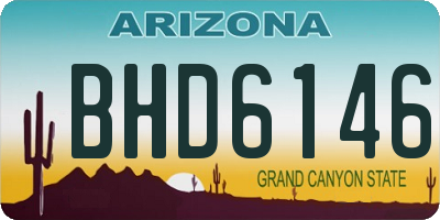 AZ license plate BHD6146