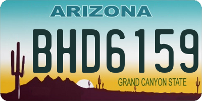 AZ license plate BHD6159