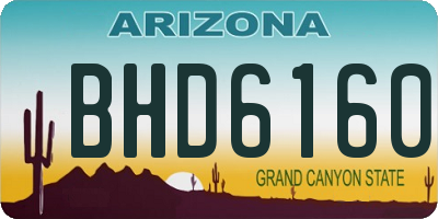 AZ license plate BHD6160