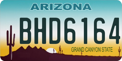 AZ license plate BHD6164
