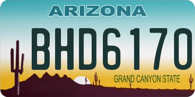 AZ license plate BHD6170