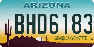 AZ license plate BHD6183