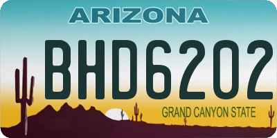 AZ license plate BHD6202