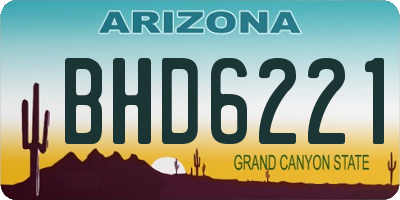 AZ license plate BHD6221