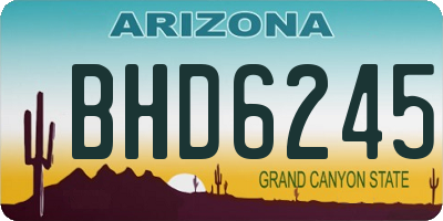 AZ license plate BHD6245