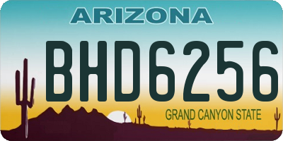 AZ license plate BHD6256