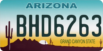AZ license plate BHD6263