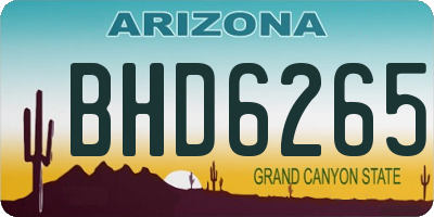 AZ license plate BHD6265