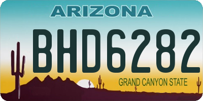 AZ license plate BHD6282