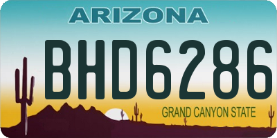 AZ license plate BHD6286