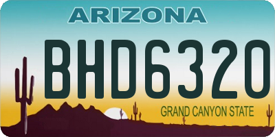 AZ license plate BHD6320