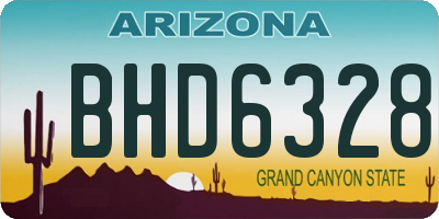 AZ license plate BHD6328