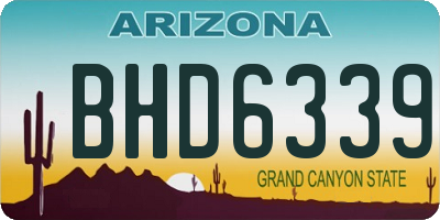 AZ license plate BHD6339