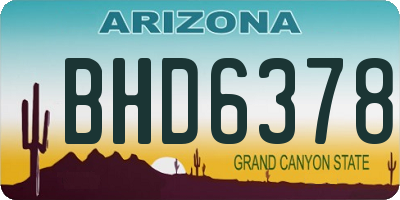 AZ license plate BHD6378