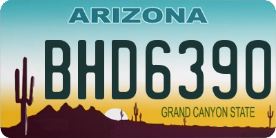 AZ license plate BHD6390