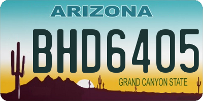 AZ license plate BHD6405