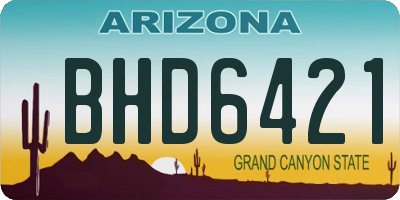 AZ license plate BHD6421