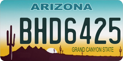 AZ license plate BHD6425