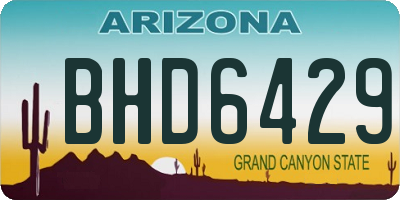 AZ license plate BHD6429