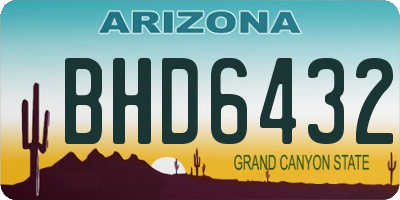 AZ license plate BHD6432