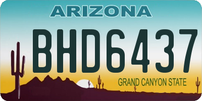 AZ license plate BHD6437