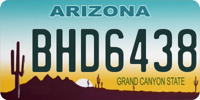 AZ license plate BHD6438