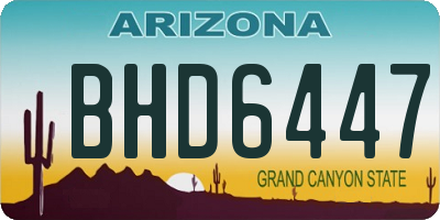 AZ license plate BHD6447