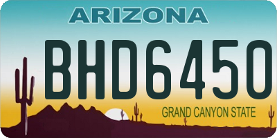 AZ license plate BHD6450