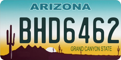 AZ license plate BHD6462