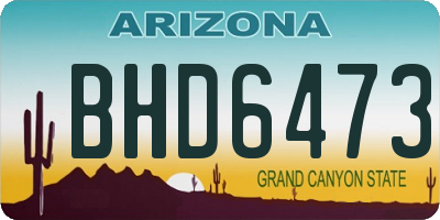 AZ license plate BHD6473
