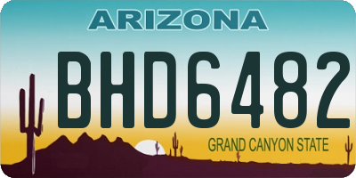 AZ license plate BHD6482