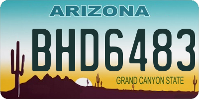 AZ license plate BHD6483