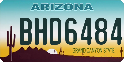 AZ license plate BHD6484