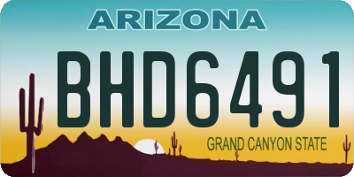AZ license plate BHD6491