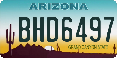 AZ license plate BHD6497