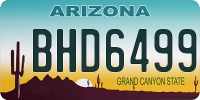 AZ license plate BHD6499