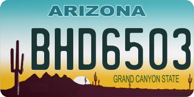 AZ license plate BHD6503