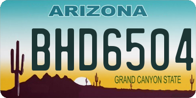 AZ license plate BHD6504