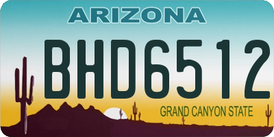 AZ license plate BHD6512