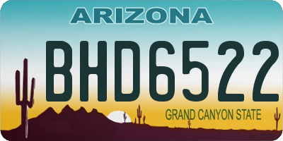 AZ license plate BHD6522