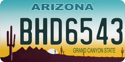 AZ license plate BHD6543
