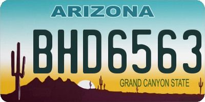 AZ license plate BHD6563